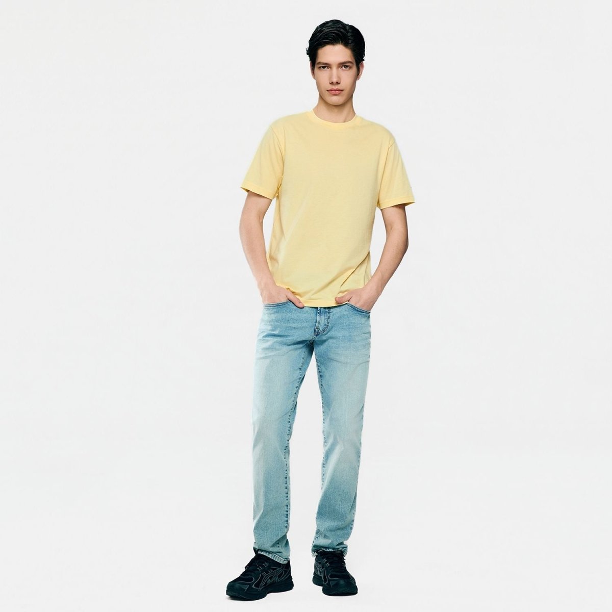 Giordano Men’s Slim Fit Cotton Crew Neck Tee - first_variant_option_2 Premium Tee for Giordano