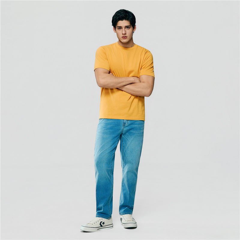 Giordano Men’S Slim Fit Cotton Crew Neck Tee - first_variant_option_2 Premium Tee for Giordano