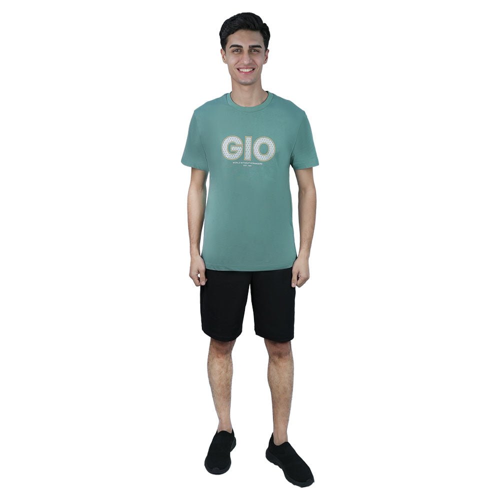 Giordano Men’s Slim Fit Cotton Graphic Print Tee - Premium Print Tee