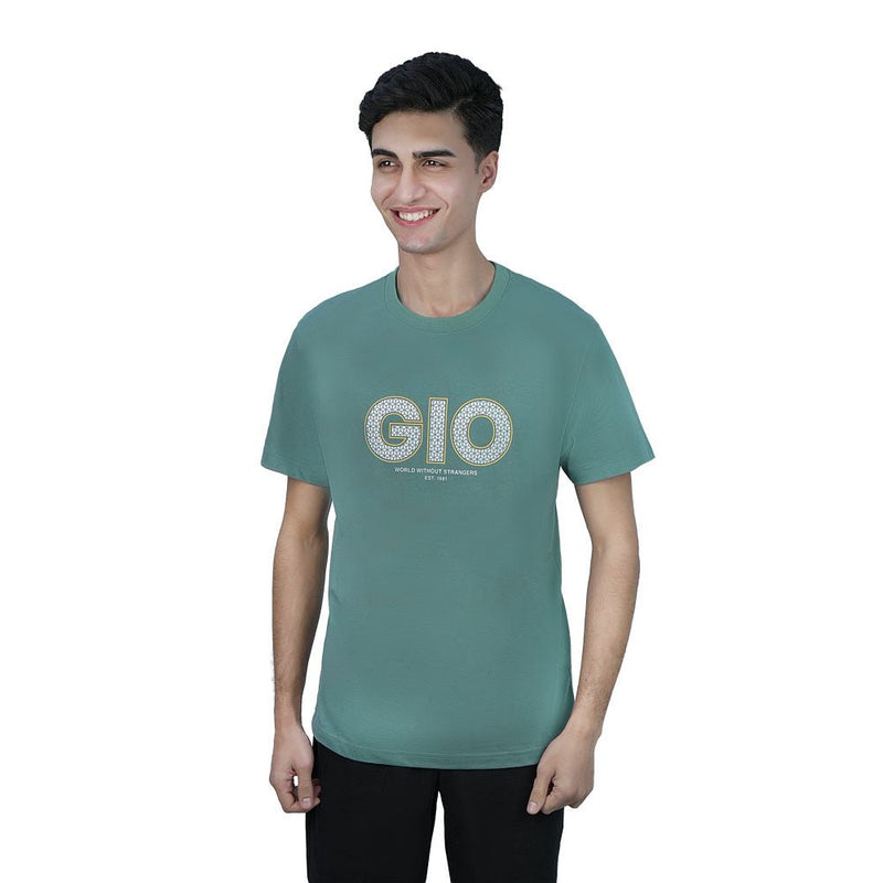 Giordano Men’s Slim Fit Cotton Graphic Print Tee - Premium Print Tee