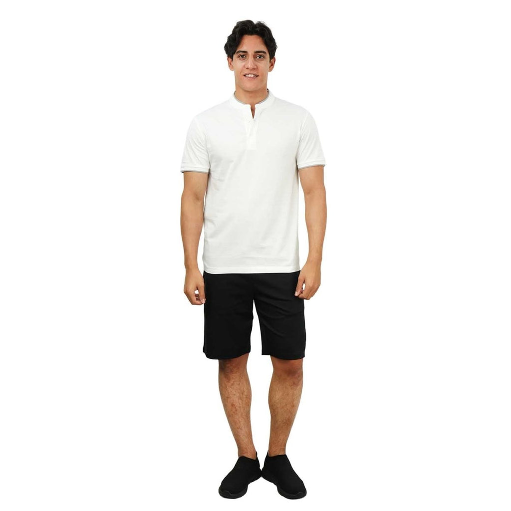 Giordano Men's Slim Fit Cotton Henley Tee - Premium Tee