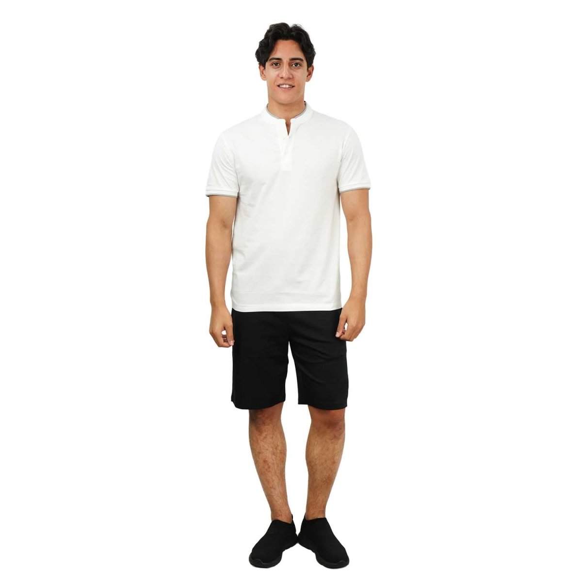 Giordano Men's Slim Fit Cotton Henley Tee - Premium Tee