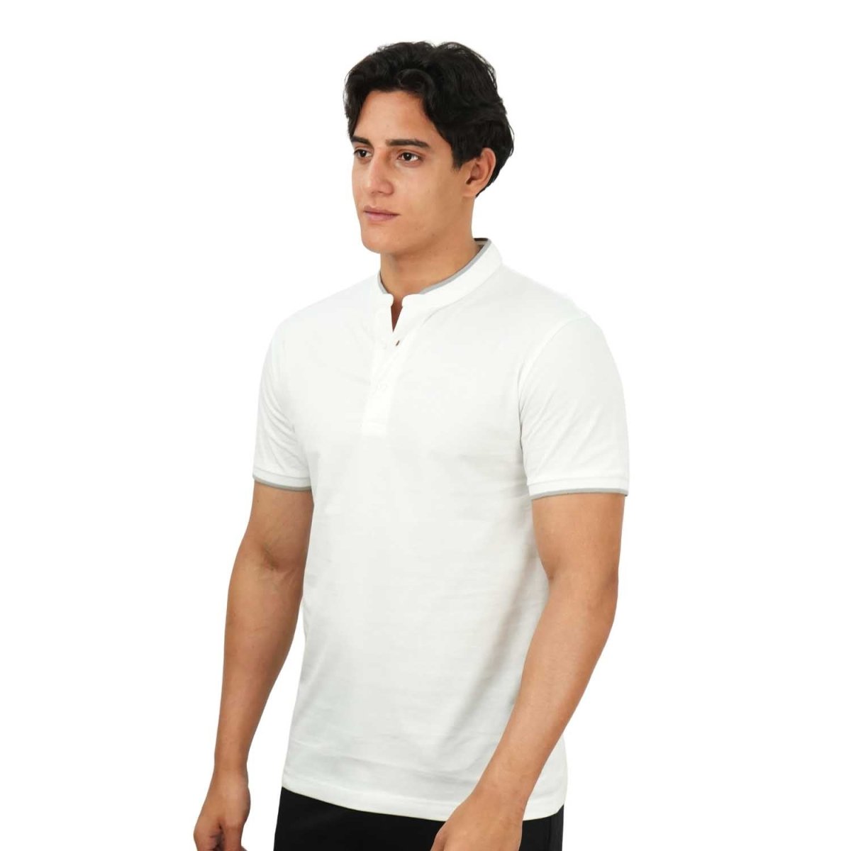 Giordano Men's Slim Fit Cotton Henley Tee - Premium Tee