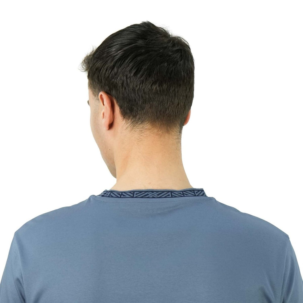 Giordano Men's Slim Fit Cotton Interlock Tee | Embroidered Tee - Premium Tee