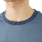 Giordano Men's Slim Fit Cotton Interlock Tee | Embroidered Tee - Premium Tee