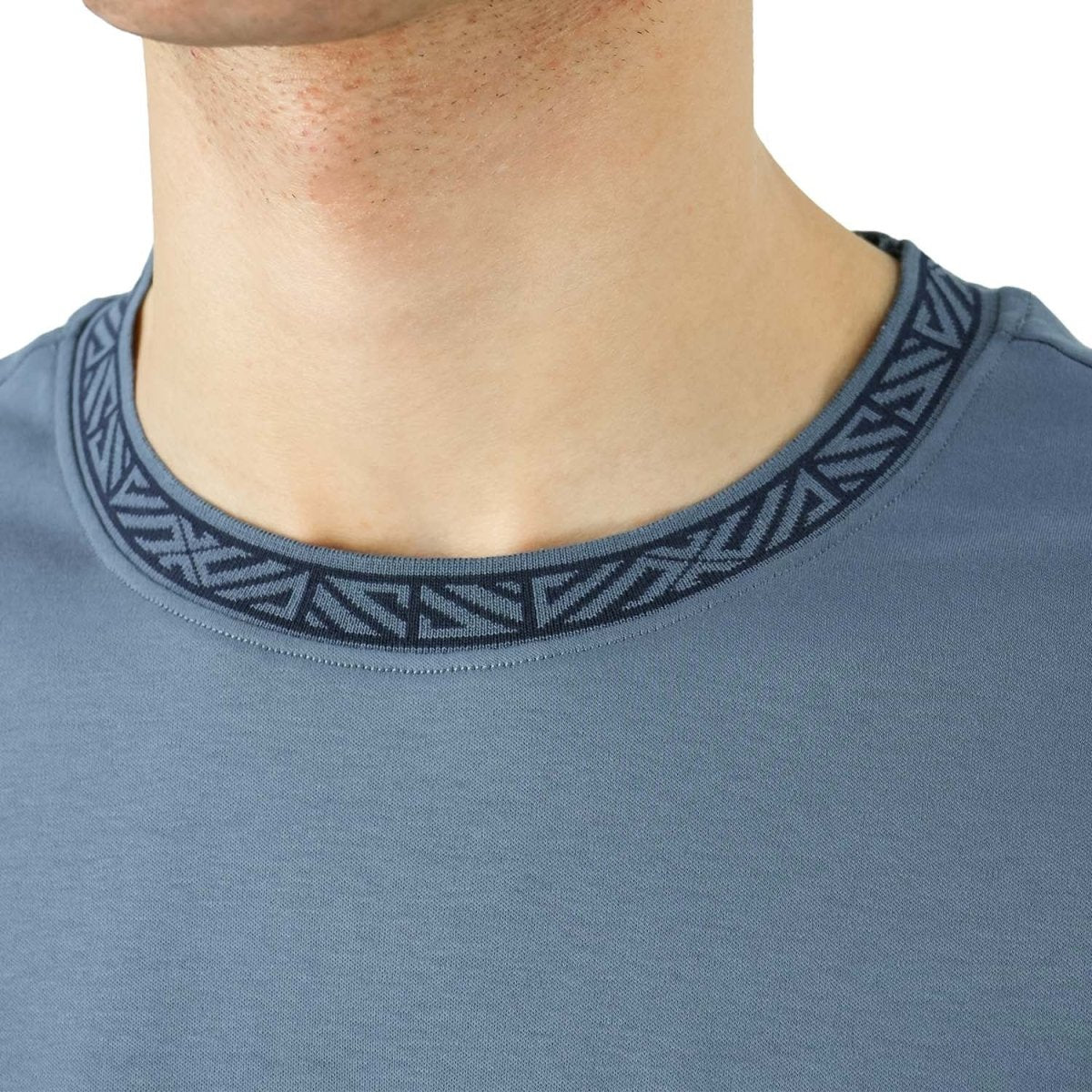 Giordano Men's Slim Fit Cotton Interlock Tee | Embroidered Tee - Premium Tee