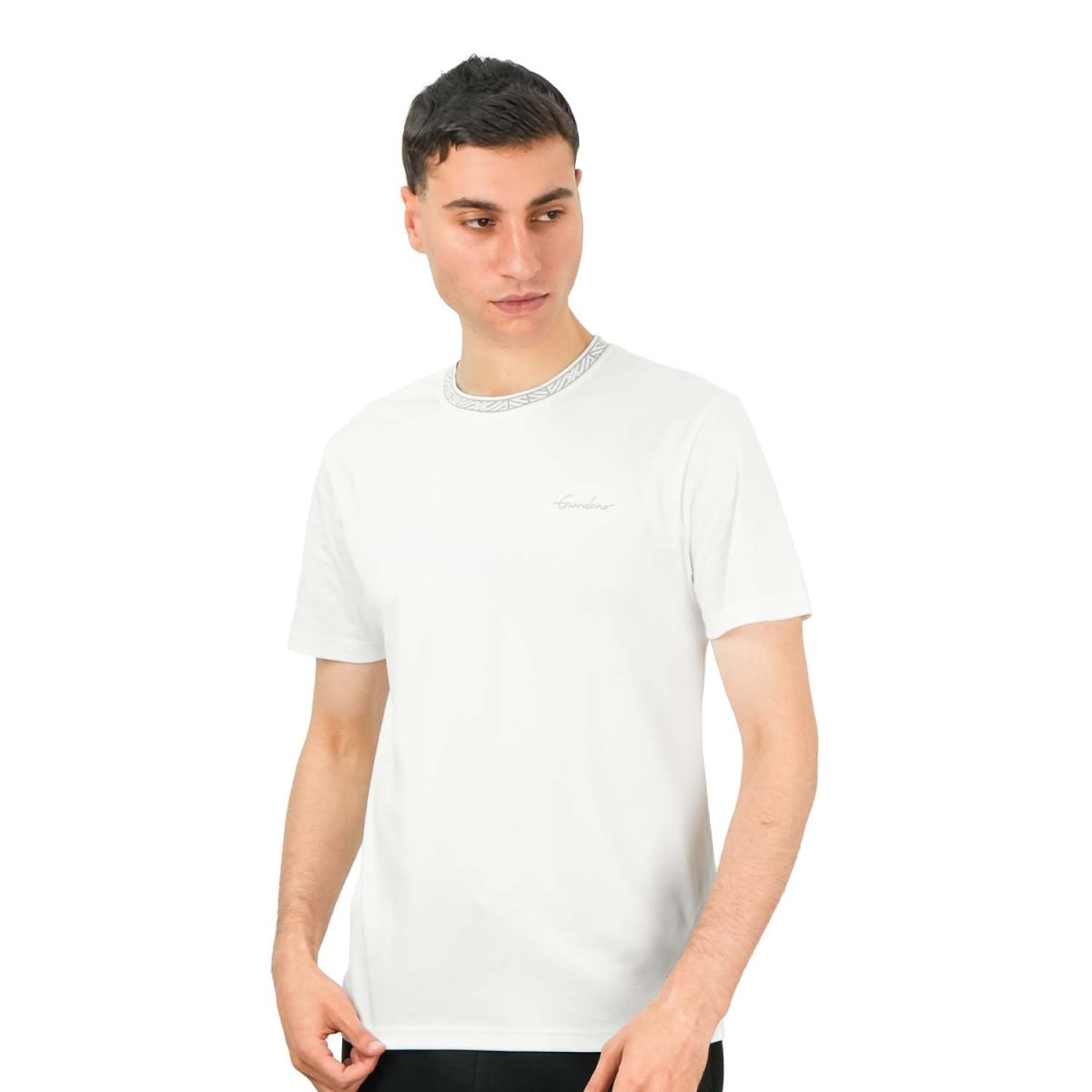 Giordano Men's Slim Fit Cotton Interlock Tee | Embroidered Tee - Premium Tee