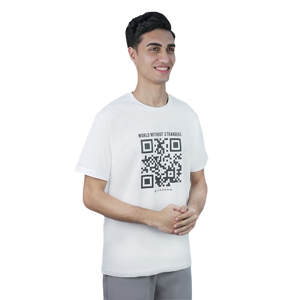 Giordano Men's Slim Fit Cotton Jersey Crew Neck Print Tee | WWS Graphic - Premium Print Tee