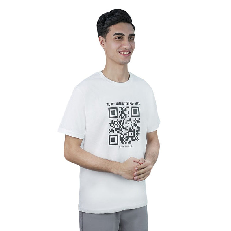 Giordano Men's Slim Fit Cotton Jersey Crew Neck Print Tee | WWS Graphic - Premium Print Tee