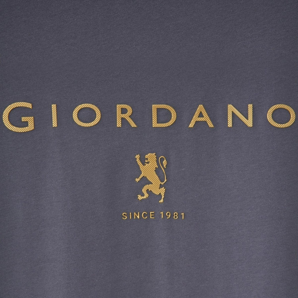 Giordano Men's Slim Fit Cotton Jersey Signature Print Tee - Premium Print Tee