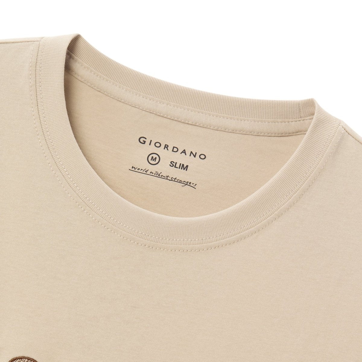 Giordano Men's Slim Fit Cotton Jersey Signature Print Tee - Premium Print Tee