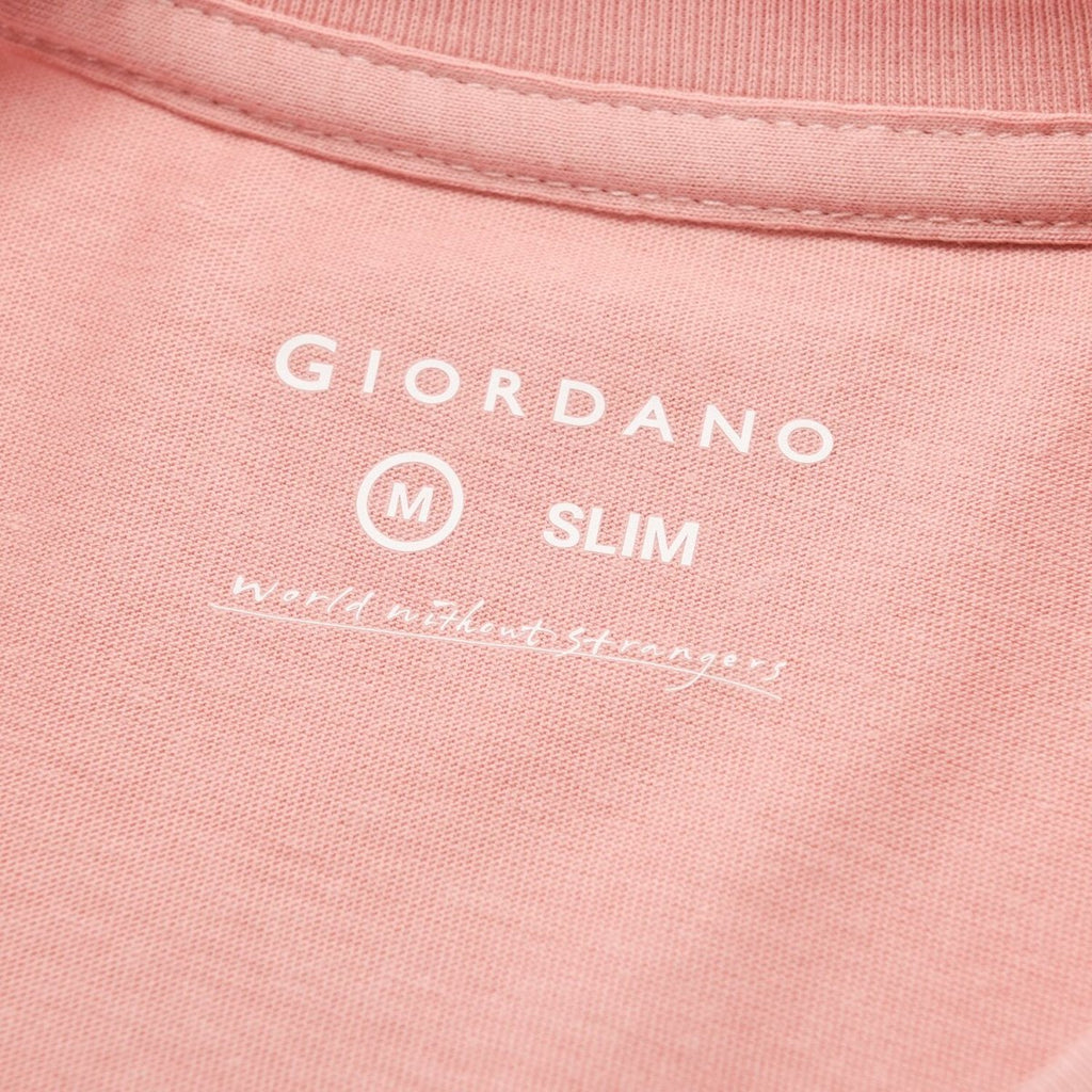Giordano Men's Slim Fit Cotton Jersey Signature Print Tee - Premium Print Tee
