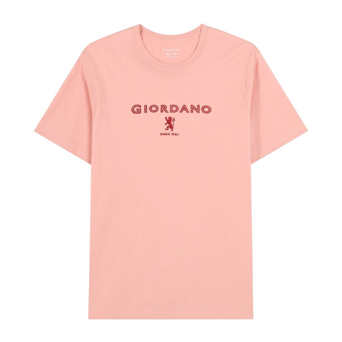 Giordano Men's Slim Fit Cotton Jersey Signature Print Tee - Premium Print Tee