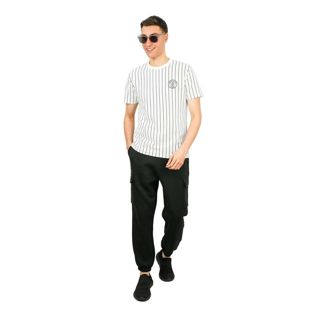 Giordano Men's Slim Fit Cotton Jersey Tee | Signature Print & Comfort - Premium Print Tee