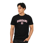 Giordano Men's Slim Fit Cotton Jersey Tee | Signature Print & Comfort - Premium Print Tee
