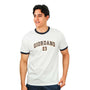 Giordano Men's Slim Fit Cotton Jersey Tee | Signature Print & Comfort - Premium Print Tee
