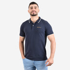 Giordano Men's Slim Fit Cotton Polo Shirt With Sailboat Embroidery - Premium Polo
