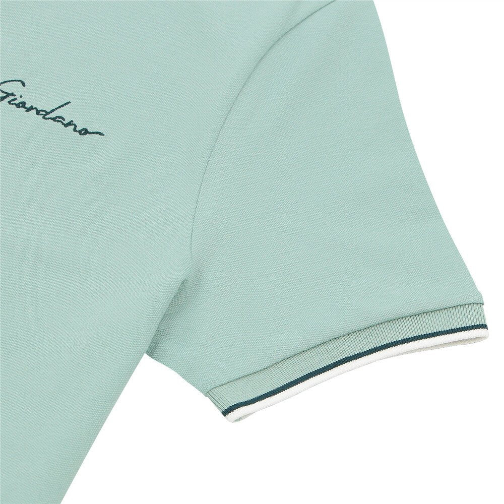 Giordano Men's Slim Fit Cotton Polo Shirt With Sailboat Embroidery - Premium Polo