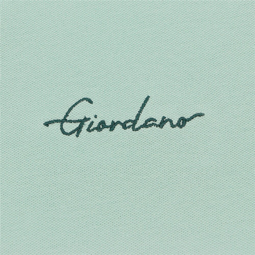 Giordano Men's Slim Fit Cotton Polo Shirt With Sailboat Embroidery - Premium Polo
