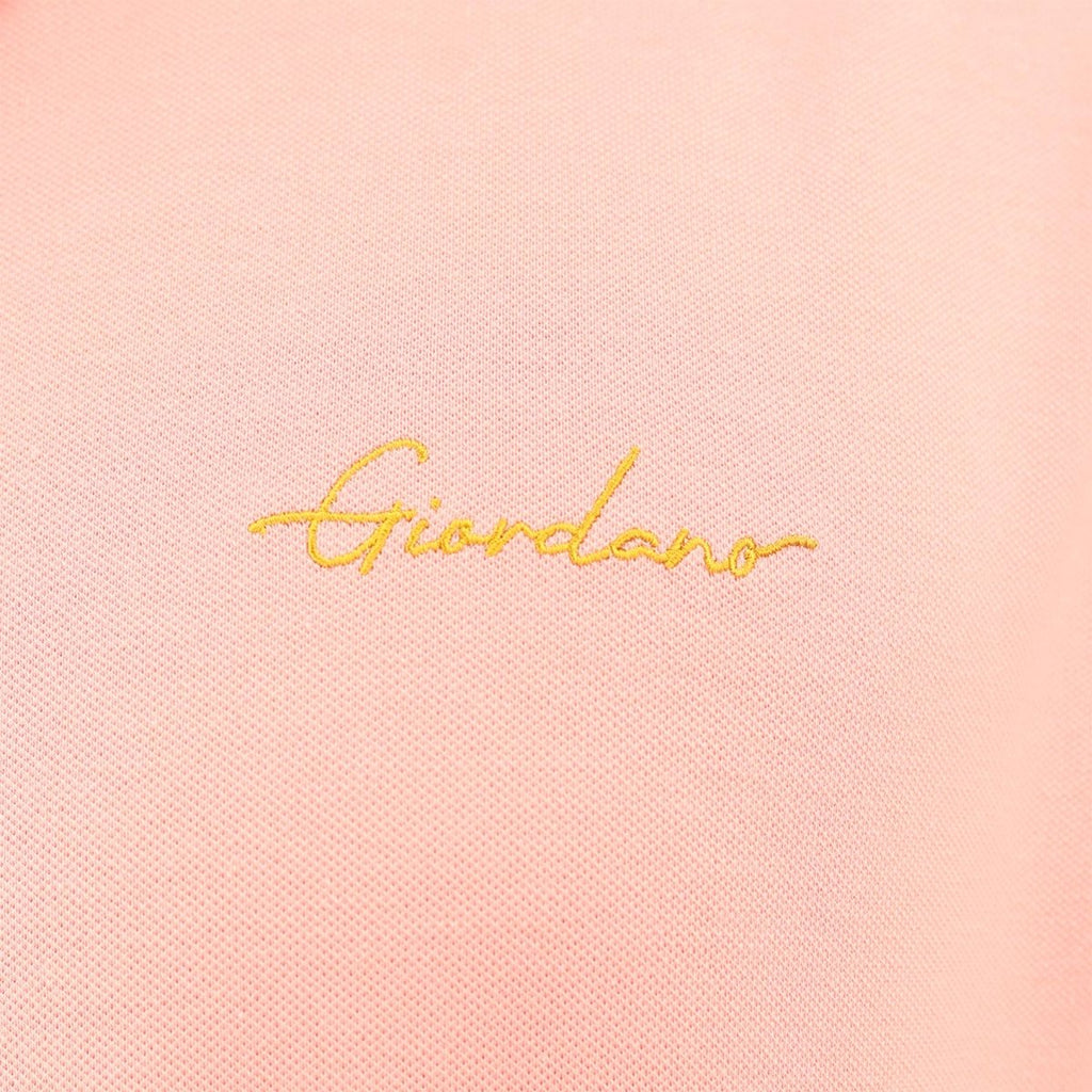 Giordano Men's Slim Fit Cotton Polo Shirt With Sailboat Embroidery - Premium Polo