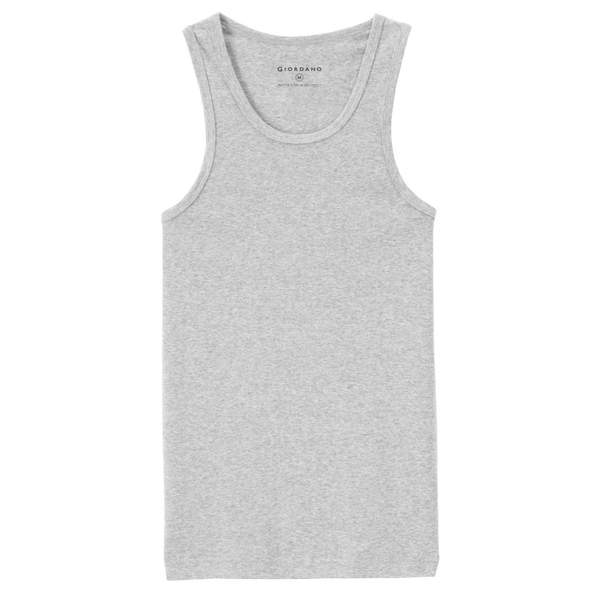 Giordano Men's Slim Fit Cotton Rib Tank Top (3 - Pack) - first_variant_option_2 Premium Innerwear for Giordano