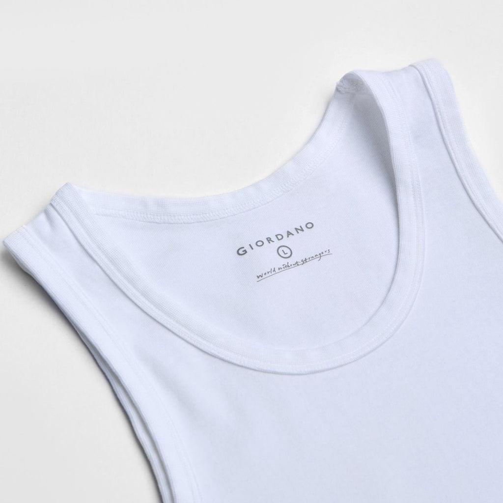 Giordano Men's Slim Fit Cotton Rib Tank Top (3 - Pack) - first_variant_option_2 Premium Innerwear for Giordano
