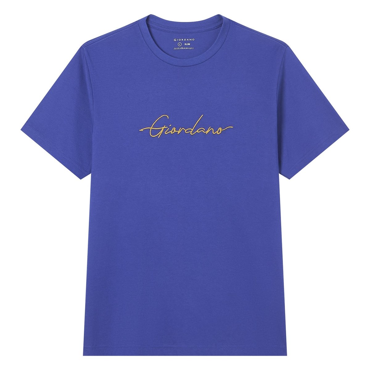 Giordano Men’s Slim Fit Cotton Signature Print Tee - Premium Print Tee