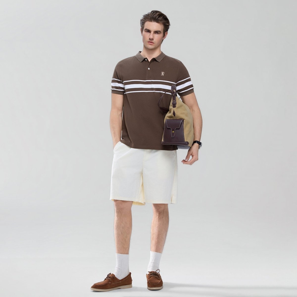 Giordano Men’s Slim Fit Cotton Striped Polo - first_variant_option_2 Premium Polo for Giordano