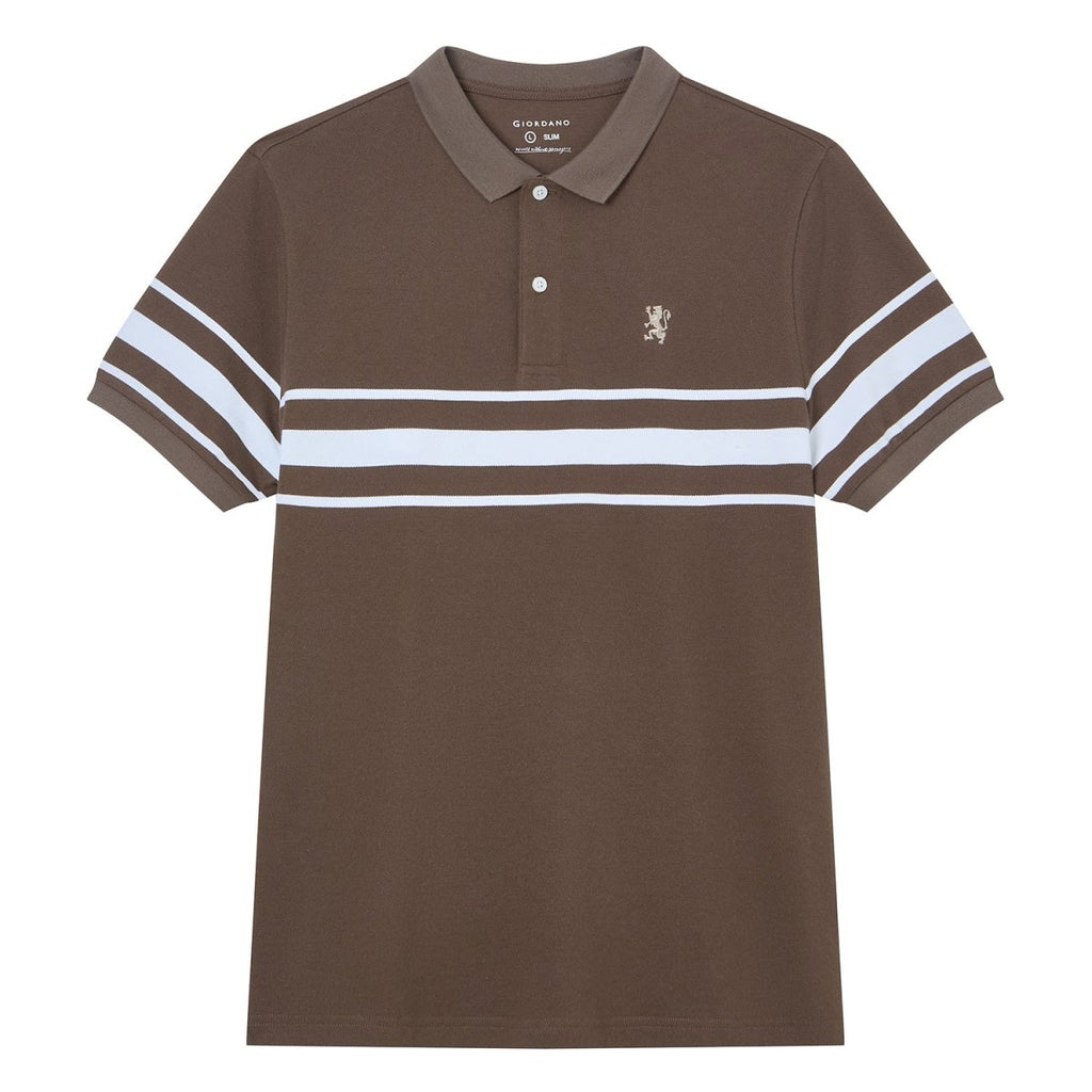 Giordano Men’s Slim Fit Cotton Striped Polo - first_variant_option_2 Premium Polo for Giordano