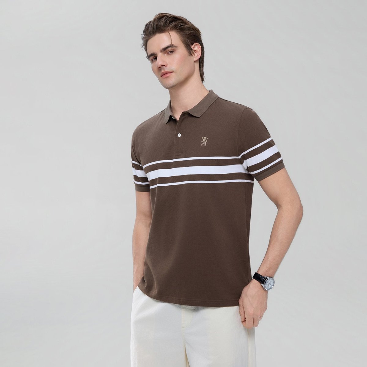 Giordano Men’s Slim Fit Cotton Striped Polo - first_variant_option_2 Premium Polo for Giordano