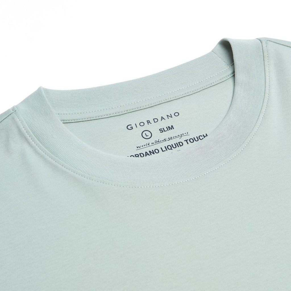 Giordano Men's Slim Fit Liquid Touch Cotton Crew Neck Tee - first_variant_option_2 Premium Tee for Giordano