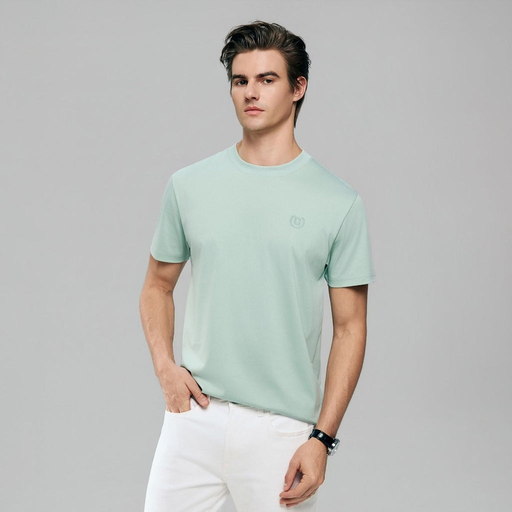 Giordano Men's Slim Fit Liquid Touch Cotton Crew Neck Tee - first_variant_option_2 Premium Tee for Giordano
