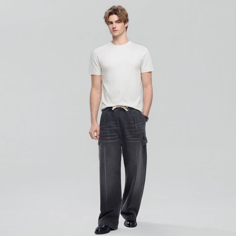 Giordano Men's Slim Fit Liquid Touch Cotton Crew Neck Tee - first_variant_option_2 Premium Tee for Giordano