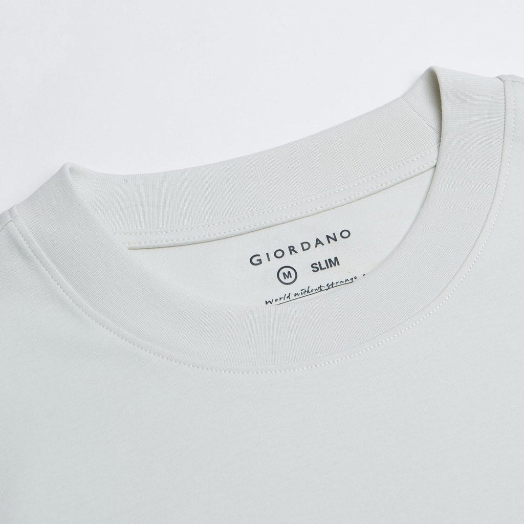 Giordano Men's Slim Fit Liquid Touch Cotton Crew Neck Tee - first_variant_option_2 Premium Tee for Giordano