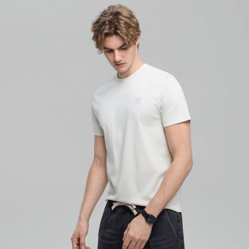 Giordano Men's Slim Fit Liquid Touch Cotton Crew Neck Tee - first_variant_option_2 Premium Tee for Giordano