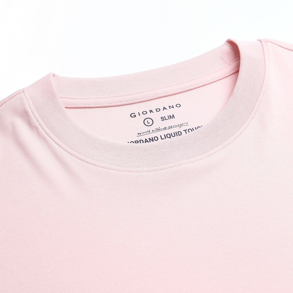 Giordano Men's Slim Fit Liquid Touch Cotton Crew Neck Tee - first_variant_option_2 Premium Tee for Giordano