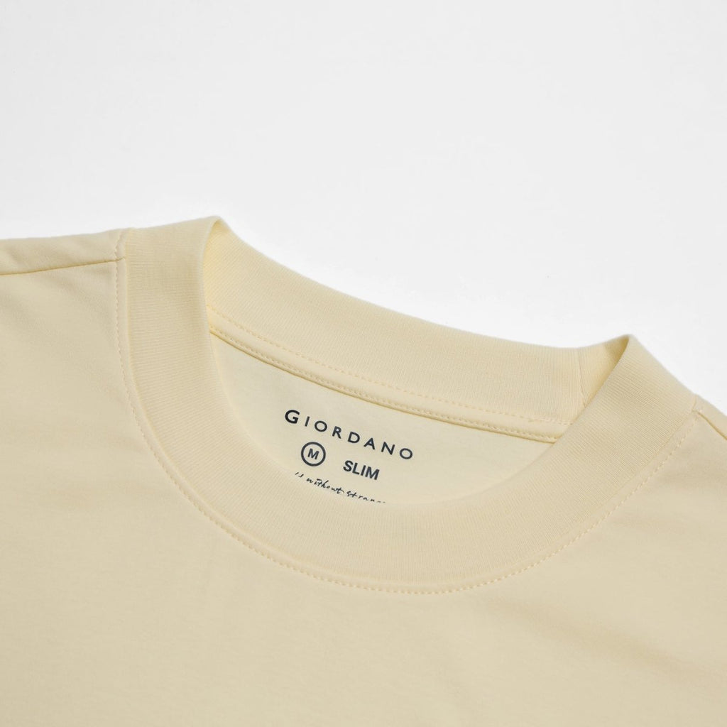 Giordano Men's Slim Fit Liquid Touch Cotton Crew Neck Tee - first_variant_option_2 Premium Tee for Giordano