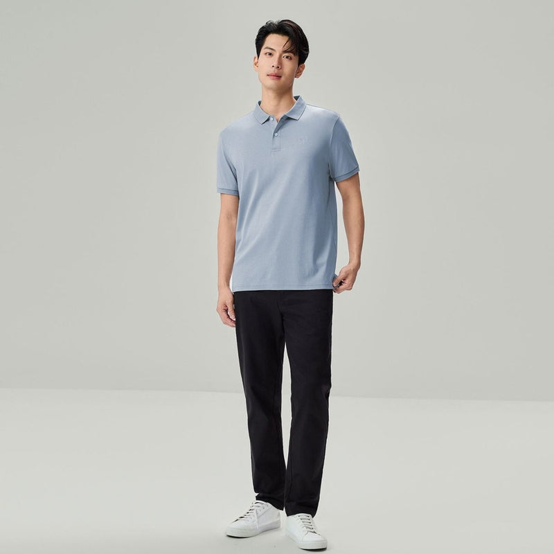 Giordano Men’s Slim Fit Liquid Touch Cotton Interlock Polo - Premium Polo