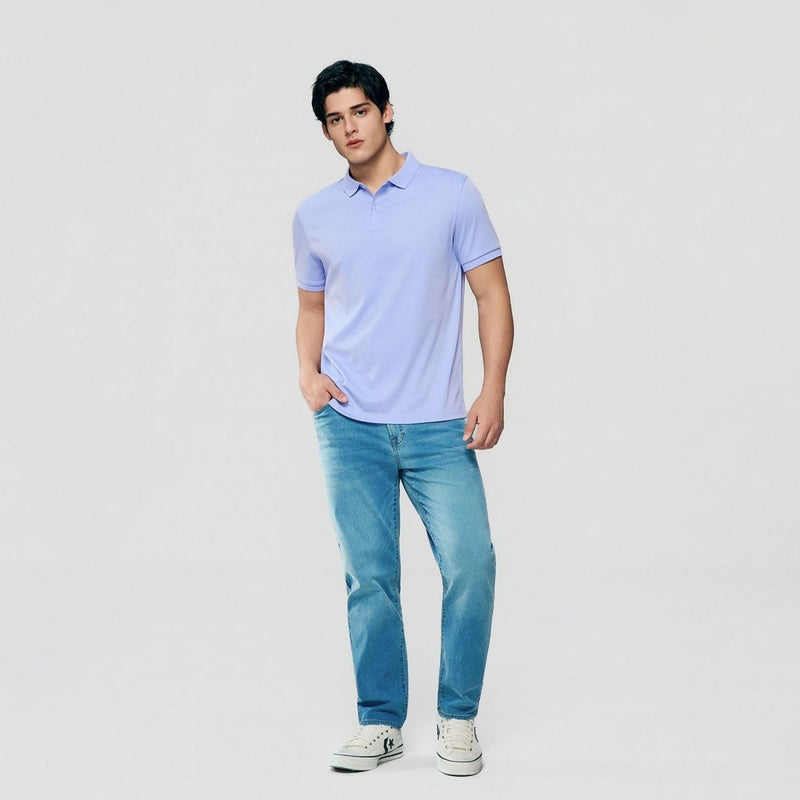 Giordano Men’s Slim Fit Liquid Touch Cotton Interlock Polo - Premium Polo