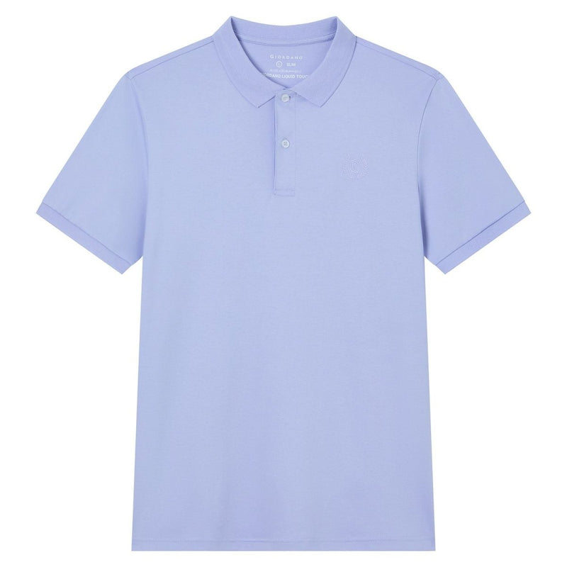Giordano Men’s Slim Fit Liquid Touch Cotton Interlock Polo - Premium Polo