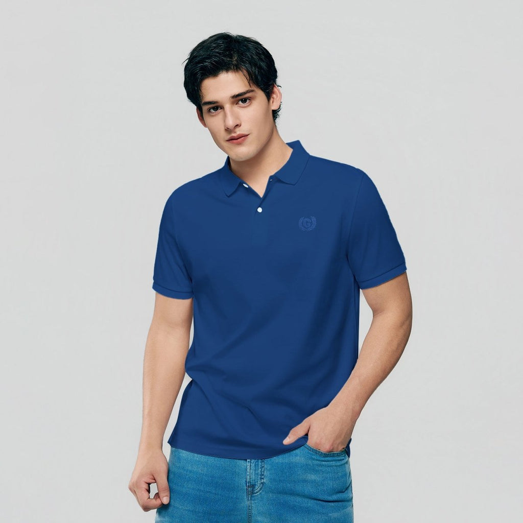 Giordano Men’s Slim Fit Liquid Touch Cotton Interlock Polo - Premium Polo