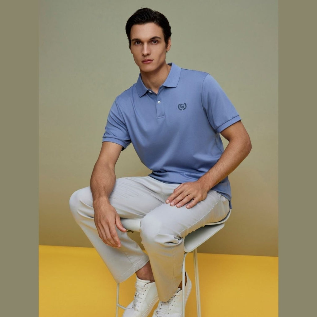 Giordano Men’s Slim Fit Liquid Touch Cotton Interlock Polo - Premium Polo
