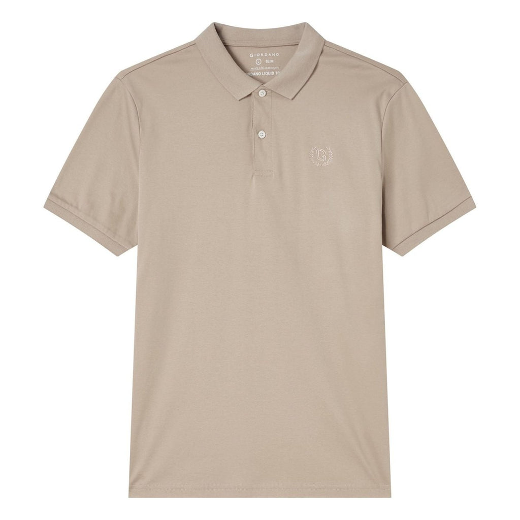 Giordano Men’s Slim Fit Liquid Touch Cotton Interlock Polo - Premium Polo