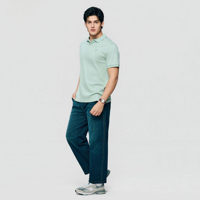 Giordano Men’s Slim Fit Liquid Touch Cotton Interlock Polo - Premium Polo