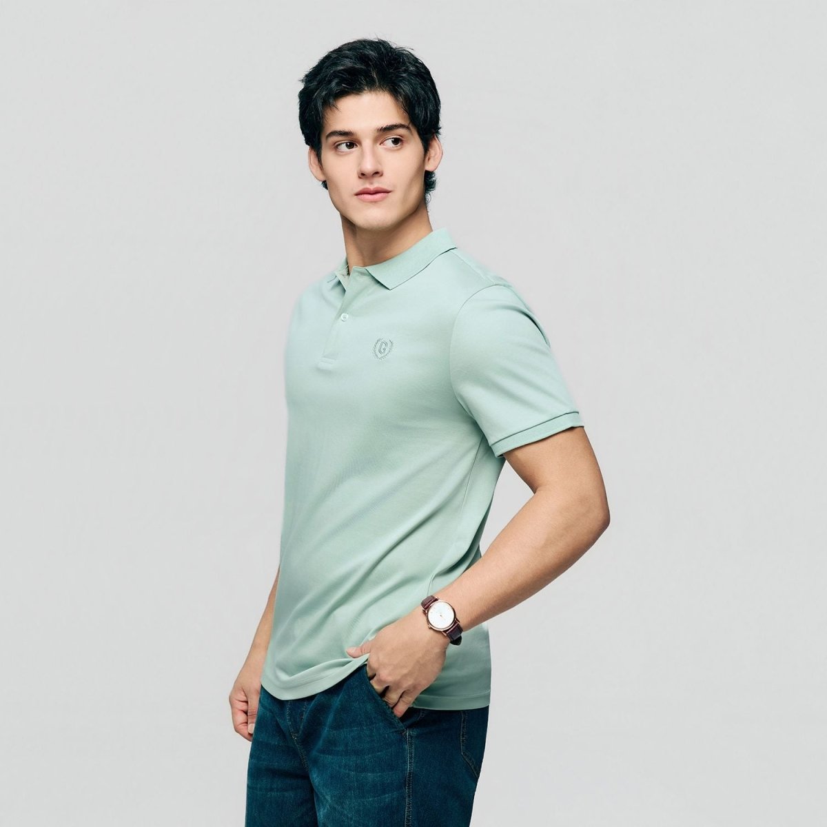 Giordano Men’s Slim Fit Liquid Touch Cotton Interlock Polo - Premium Polo
