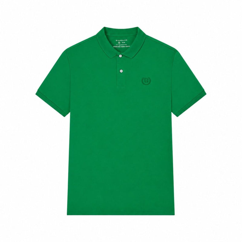 Giordano Men’s Slim Fit Liquid Touch Cotton Interlock Polo - Premium Polo