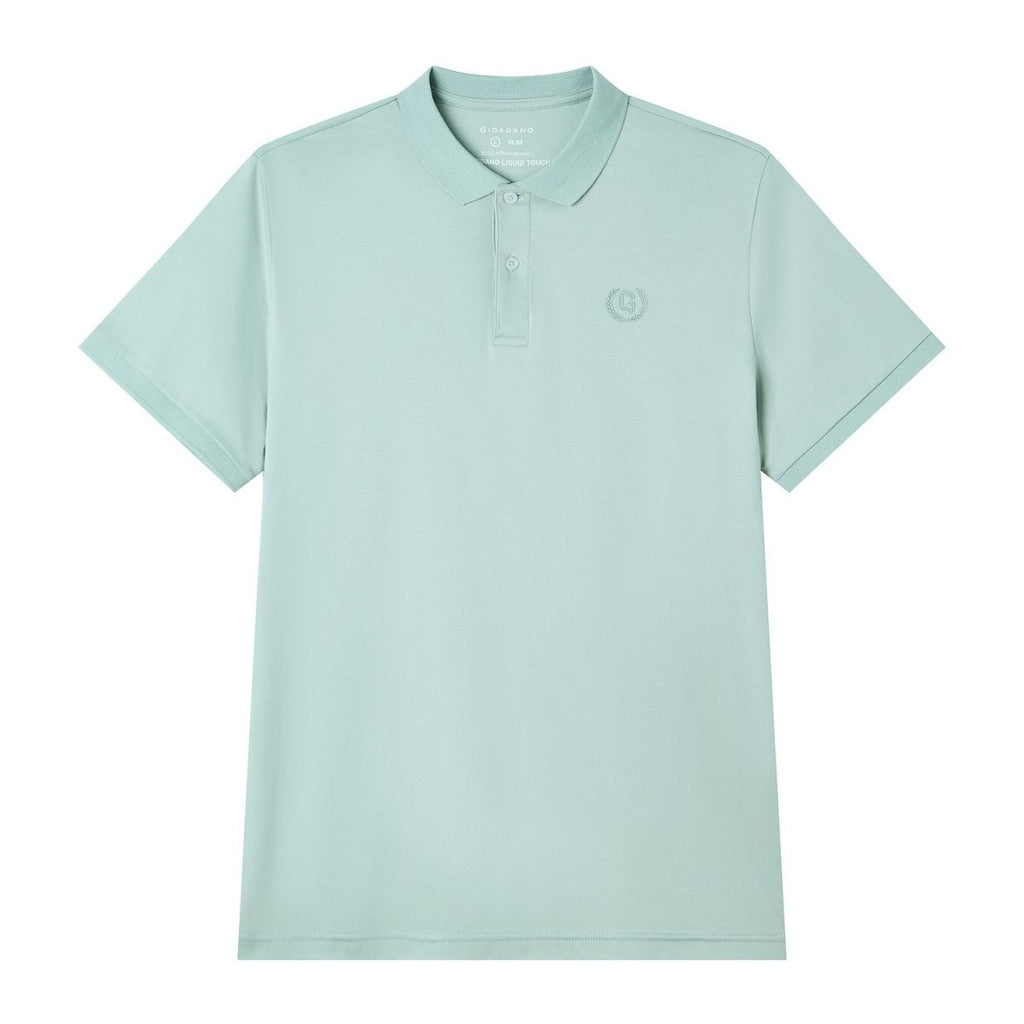 Giordano Men’s Slim Fit Liquid Touch Cotton Interlock Polo - Premium Polo