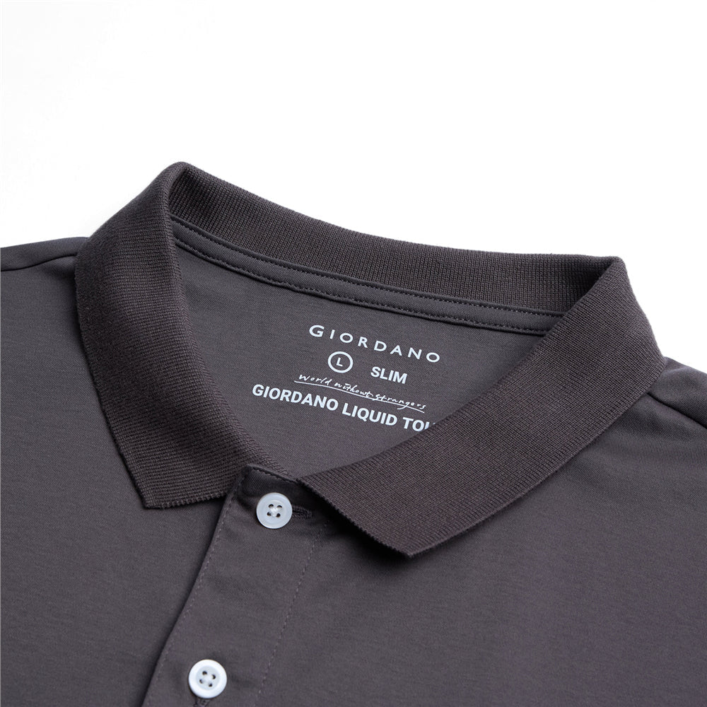 Giordano Men’s Slim Fit Liquid Touch Cotton Interlock Polo - first_variant_option_2 Premium Polo for Giordano