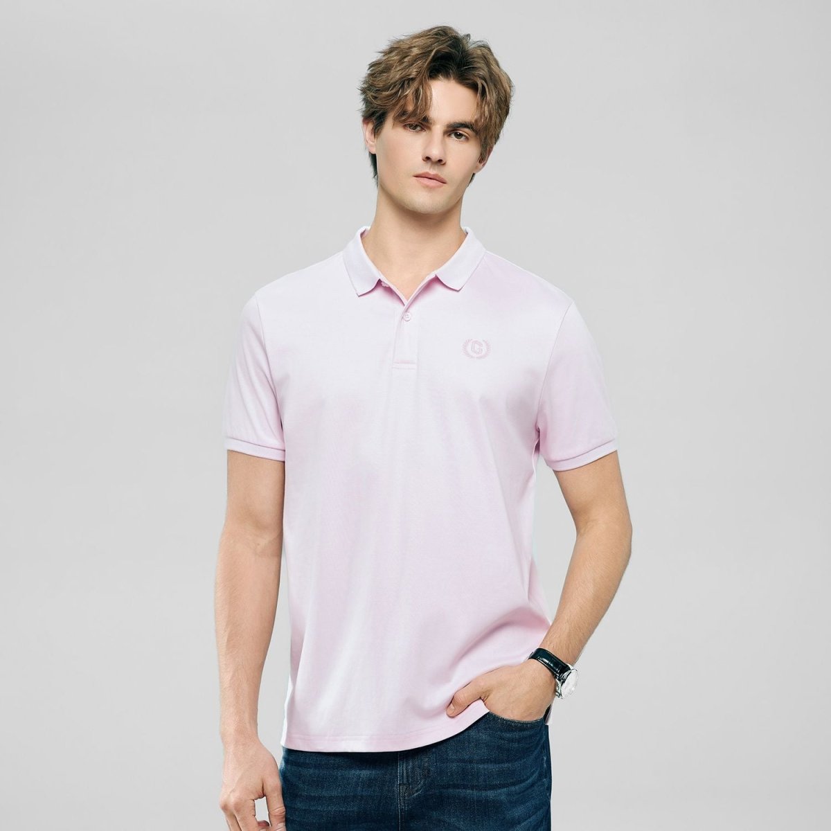 Giordano Men’s Slim Fit Liquid Touch Cotton Interlock Polo - Premium Polo