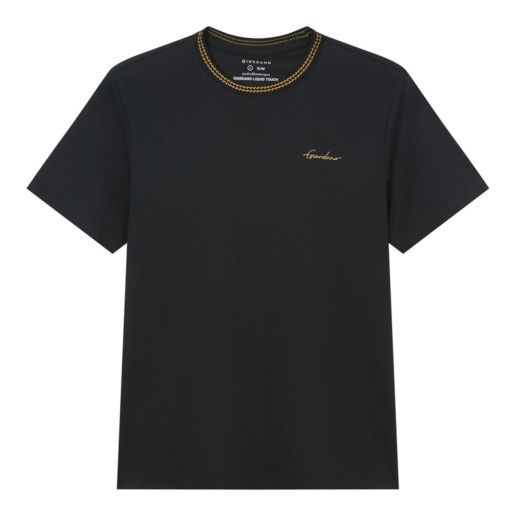 Giordano Men's Slim Fit Liquid Touch Cotton Tee - first_variant_option_2 Premium Tee for Giordano